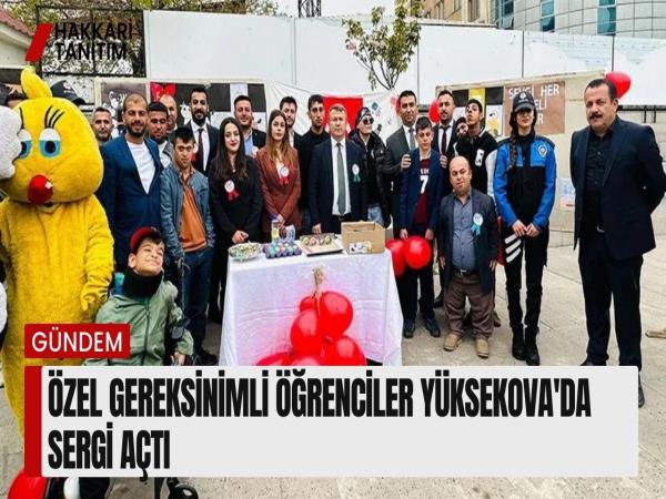 Özel gereksinimli öğrenciler Yüksekova'da sergi açtı