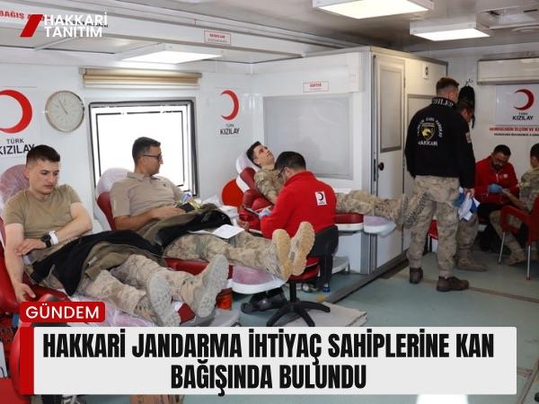 Hakkari Jandarma İhtiyaç Sahiplerine Kan Bağışında Bulundu